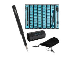 A01_EU01_115175 - Destornillador Cecotec PrecissionGyro 300 Infinity Kit de precisi�n 128 piezas. Destornillador manual.Multiples puntas incluidas. Estuche. Accesorios reparaci�n dispositivos electr�nicos. Magnetizador integrado.(A01_EU01_115175)