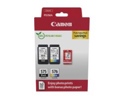5438C004 - Tinta Canon PG-575/CL-576 Negro/Tricolor + Papel Fotogr�fico (5438C004)
