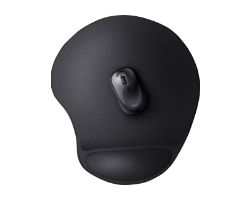 23728 - Alfombrilla Trust Bigfoot XL con Reposamu�ecas de gel blando 255x295mm Negro (23728)