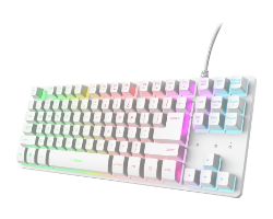25896 - Teclado Gaming Trust GXT 833W Thado TKL QWERTY 87 Teclas RGB USB-A Cable 1.5m Blanco (25896)