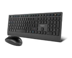 NXLITEDUOSP - Kit Teclado + Rat�n NOX Lite Duo QWERTY 110 Teclas RF Wireless 2.4GHz/Bluetooth 5.2 �ptico 3800dpi 5 Botones Negro (NXLITEDUOSP)