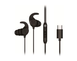BRENDAN05B - Auriculares CONCEPTRONIC Ergon�micos Intraurales Binaurales Micr�fono Integrado USB-C Cable 1.2m Negros (BRENDAN05B)