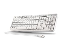 HERITAGESPANISH - Teclado NGS QWERTY USB-A Cable 1.5m Blanco (HERITAGESPANISH)