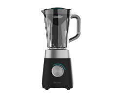 03915 - Batidora Cecotec Power Black Titanium 1300MAX B, de vaso de 1300 W de maxima potencia, con cuchilla de 4 hojas con recubrimiento de titanio negro y jarra de 1,5 L de capacidad. Cuenta con 2 velocidades m�s funci�n Pulse.(03915)