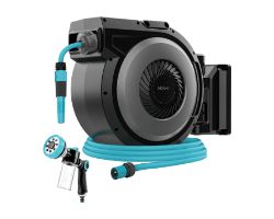 A01_EU01_114307 - Manguera Cecotec HydroShell 300 Pro, con carrete, 30m, Enrollador autom�tico con SlowReturn y Smooth Technology. Dise�o port�til y ergon�mico. Incluye pistola pulverizadora con tanque para jab�n y 8 funciones. (A01_EU01_114307)