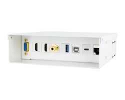 10.35.0004 - Caja de Conexiones Nanocable VGA/ 2HDMI/ Jack3.5mm / 1Usb-C 10G/ 1usb-B2.0/ 1Usb-A3.0/ 1RJ45 Cat.6A STP, Blanco. (10.35.0004)