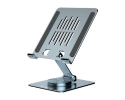 THANA09G - Soporte CONCEPTRONIC para Tablet Giratorio/Plegable Rotacion 360� Altura Ajustable M�x. 1.5Kg Plata (THANA09G)