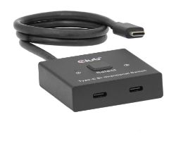 CSV-2511 - Switch Club 3D Bidireccional 8K UHD 2xUSB-C 2xDP Cable 0.5m Negro (CSV-2511)