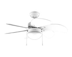 08454 - Ventilador de Techo CECOTEC EnergySilence Aero 3600 Vision Full White 50W 36? con L�mpara 6 Aspas 3 Velocidades Modo Summer/Winter Blanco (08454)