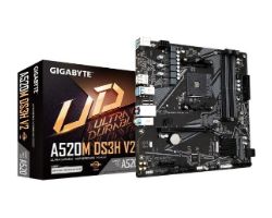 OUT9347 - Placa base GIGABYTE A520M DS3H V2:(AM4) 4DDR4 HDMI DVI-D DP mATX (OUT9347). Buen estado. Reparada f�brica. Sin Caja original. Con chapa. (OUTLET)