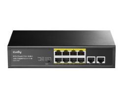 GS1010P - Switch CUDY 10xRJ45 Ethernet 10/100 PoE+ Rack Negro (GS1010P)