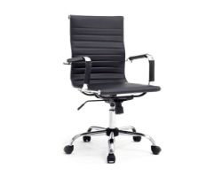OUT9461 - Silla EQUIP de Oficina Respaldo Medio Negra (EQ651002) (OUT9461). Buen estado (nueva). Caja deteriorada. Completa. (OUTLET)