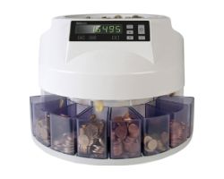 OUT9467 - Contadora/Clasificadora de Monedas SAFESCAN (113-0547) (OUT9467). Buen estado (nuevo). Desprecintado. Completa. (OUTLET)