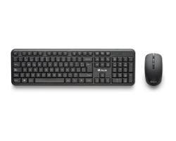 SERENITYKITSPANISH - Kit Teclado + Rat�n NGS Multidispositivo Multimedia QWERTY RF Wireless �ptico Ambidextro 1600dpi 3 Botones Negro (SERENITYKITSPANISH)