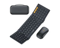 CP015223 - Kit Teclado Plegable + Rat�n ProtoArc XKM01 QWERTY 105 Teclas Bluetooth 5.1 USB-C Estuche Protector Negro (CP015223)