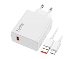 BHR095VEU - Cargador de Pared XIAOMI 100W 1xUSB-C Cable USB-C Blanco (BHR095VEU)