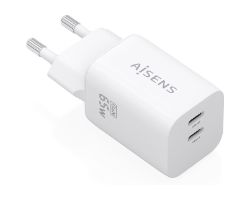 A110-1029 - Cargador de Pared AISENS GaN 65W PD 3.0 QC 3.0 2xUSB-C Blanco (A110-1029)