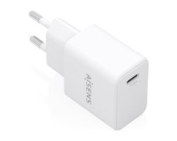 A110-1023 - Cargador de Pared AISENS GaN 20W PD 3.0 QC 3.0 1xUSB-C Blanco (A110-1023)