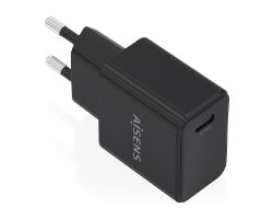 A110-1024 - Cargador de Pared AISENS GaN 20W PD 3.0 QC 3.0 1xUSB-C Negro (A110-1023)