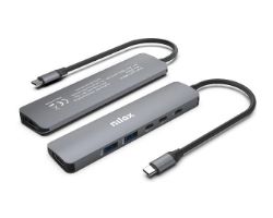 NXDSUSBC09 - Docking Nilox Usb-C Slim 6EN1. 1 puerto HDMI 4K. 2 puertos USB 3.0(GeN1) 2 puertos USB-C. 1 puerto USB-C Power Delivery. Gris (NXDSUSBC09)