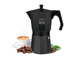 01668 - Cafetera Italiana CECOTEC Mokclassic 900 Black 450ml 9 Tazas Piezas Desmontables Aptas para Lavavajillas Auminio Fundido Negra (01668)