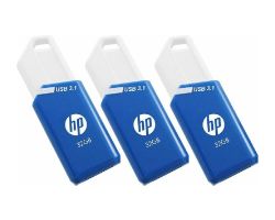 P-HPFD755W32X3-GE - Pendrive HP x755w 32Gb USB-A 3.0 Lectura 75 Mb/s Escritura 30 Mb/s Azul/Blanco Pack 3 (P-HPFD755W32X3-GE)