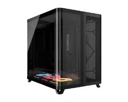 CC-9011320-WW - Caja Corsair AIR 5400 LX-R RGB iCUE LINK Tres C�maras Paneles Laterales de Cristal Templado Curvo 1xUSB 3.1 1xUSB 3.2 ATX EATX Mini-ITX mATX Negra (CC-9011320-WW)