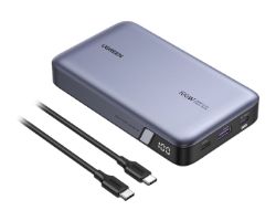 25188 - PowerBank Ugreen Nexode 20000 mAh 100W PD 3.0 1xUSB-A 2xUSB-C Gris (25188)