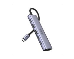 35999 - Hub Ugreen 6 en 1 2xUSB-A 1xHDMI 4K Gris (35999)