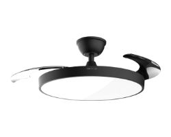 A01_EU01_125321 - Ventilador Techo Cecotec EnergySilence Aero 300 Air Invisible Black, con 3 aspas retr�ctiles, con motor DC de 30 W, iluminaci�n LED, temporizador hasta 4 horas, funci�n winter-summer, 6 velocidades, mando a distancia. (A01_EU01_125321)