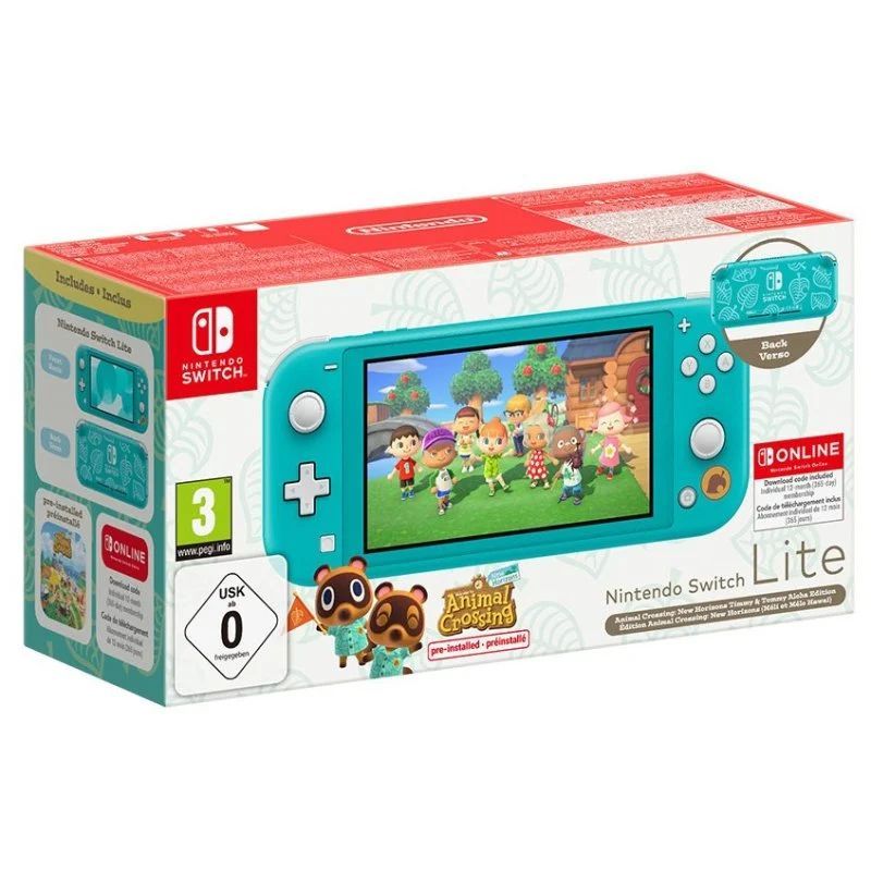 10014333 - Consola Nintendo Swicth Lite LCD 5.5? Tctil 32Gb NFC WiFi Bluetooth 4.1 + Animal Crossing Turquesa (10014333)