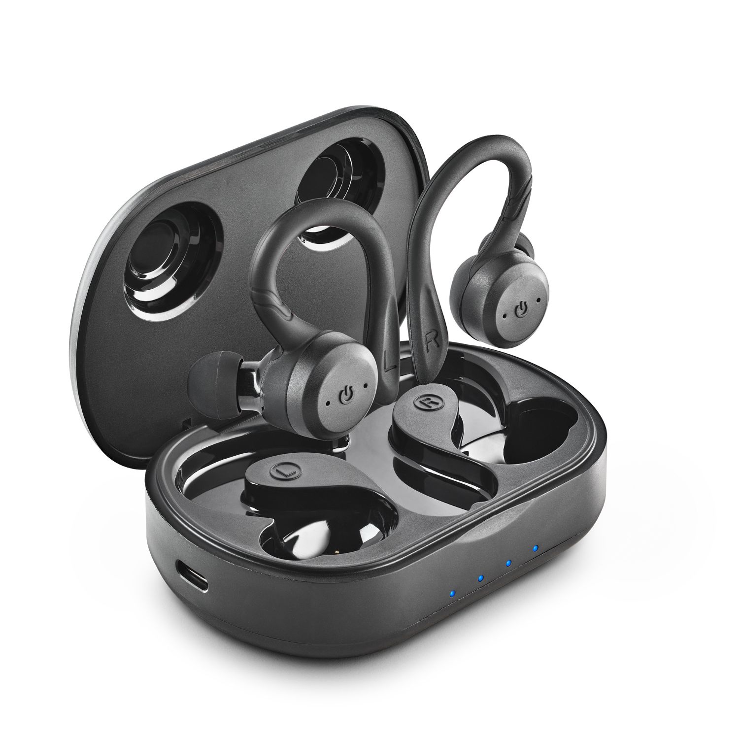 ARTICAJOGGER - Auriculares NGS Deportivos Intra-Aurales Binaurales TWS Bluetooth 5.3 IPX7 Estuche de Carga Autonoma 10h Negros (ARTICAJOGGER)