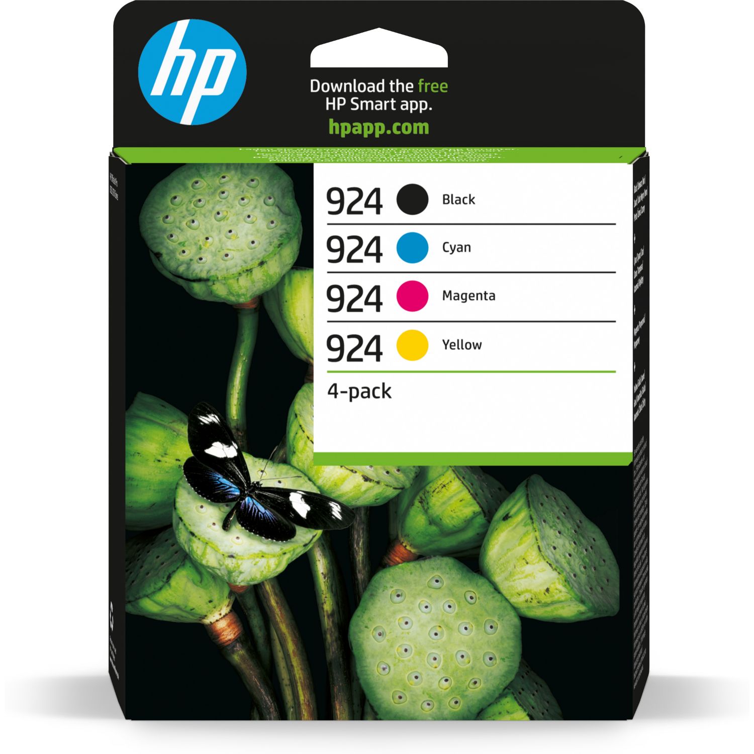 6C3Z1NE - Pack Tintas HP 924 Cian/Magenta/Amarillo/Negro(6C3Z1NE)