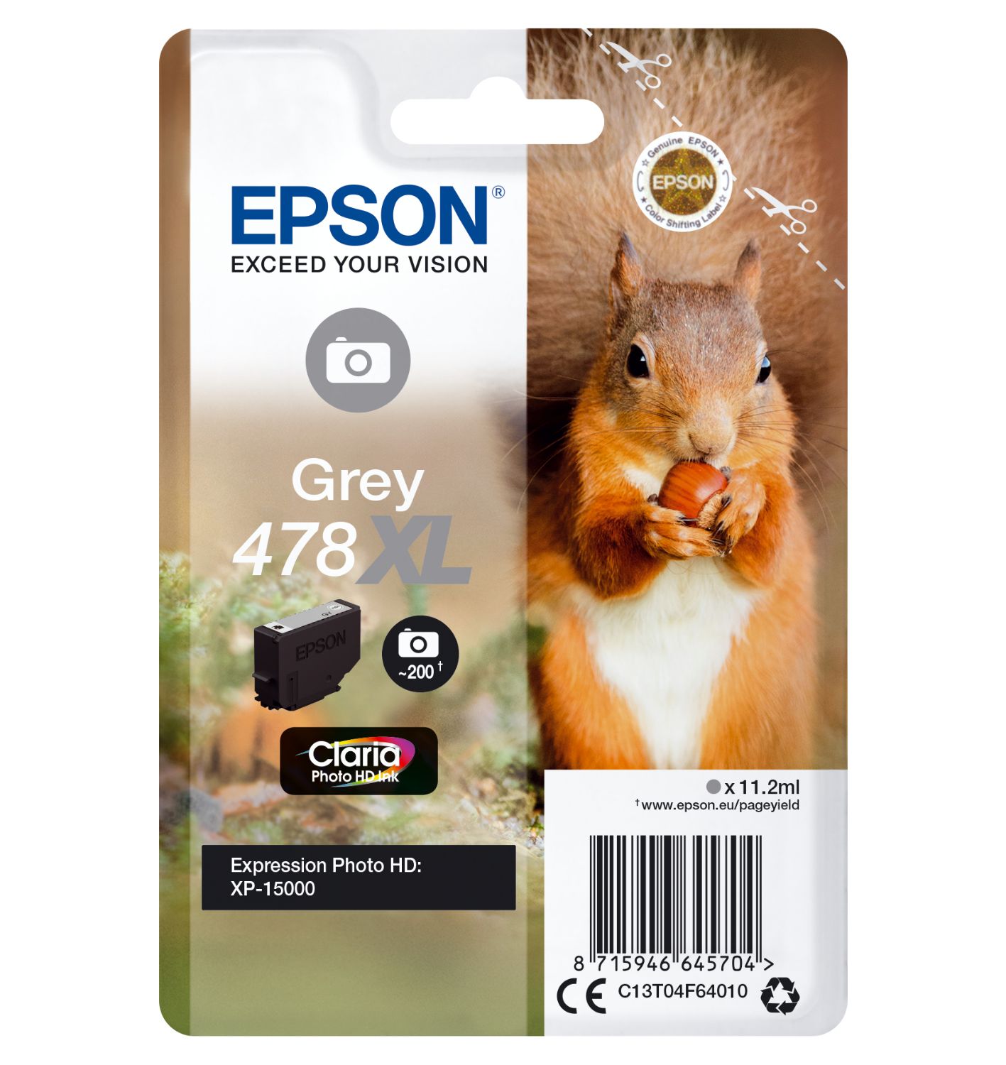 C13T04F64010 - Tinta Epson 478XL Claria Photo HD Gris (C13T04F64010)