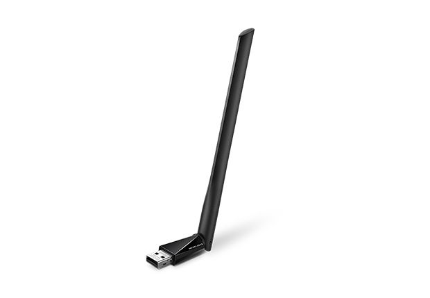 MU6H - Adaptador Mercusys USB 2.0 AC650 DualBand Antena Externa 5dBi Negro (MU6H)