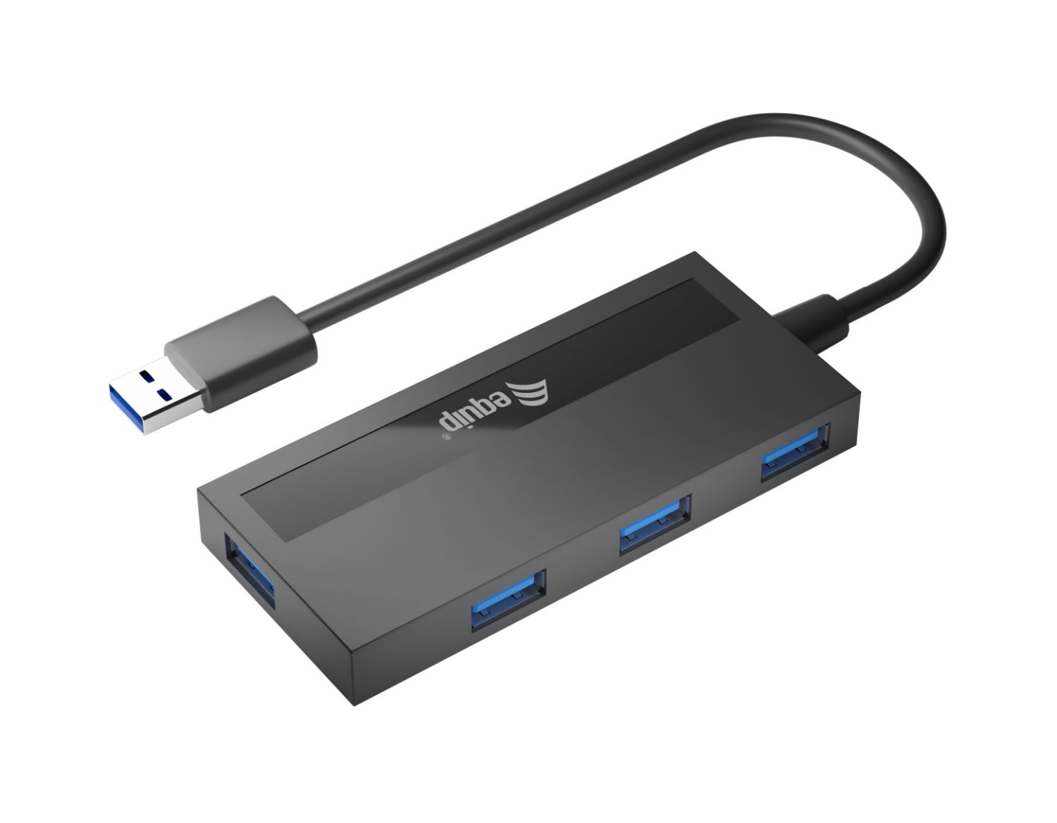 128956 - Hub EQUIP Life USB-A a 4xUSB-A + Adaptador USB-C Negro (128956)