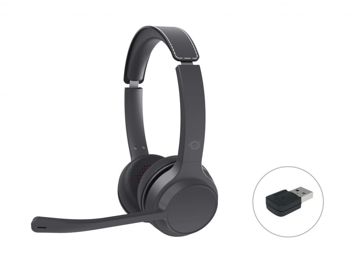 POLONA04BA - Auriculares+Micr�fono CONCEPTRONIC Supra-Aurales Binaurales USB-C 3.5mm Bluetooth 5.3 Negros (POLONA04BA)