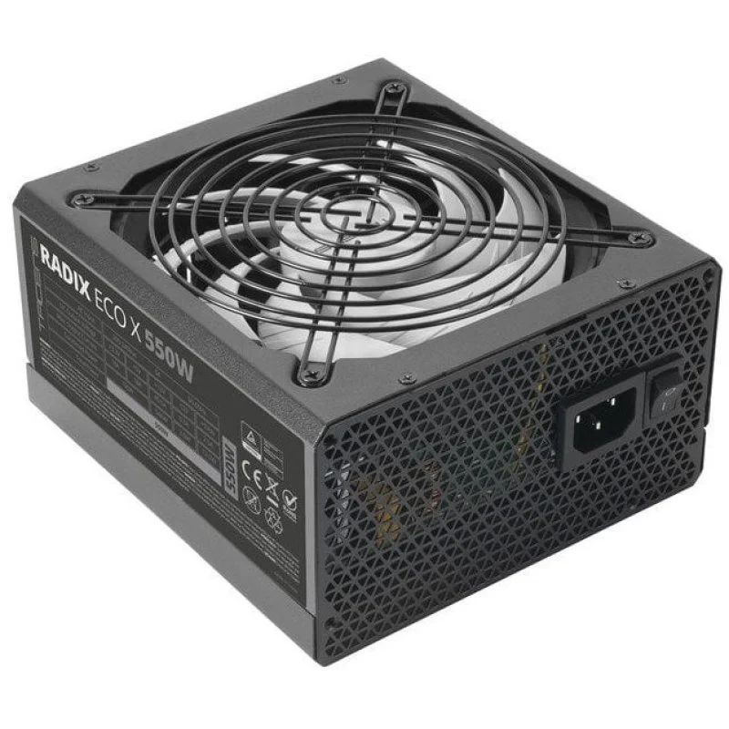 1RECOX550 - Fuente TACENS Radix Eco X ATX 550W PFC 87% 140mm 24-pin ATX 2xMolex 3xSATA 1xPCIe Negro (1RECOX550)