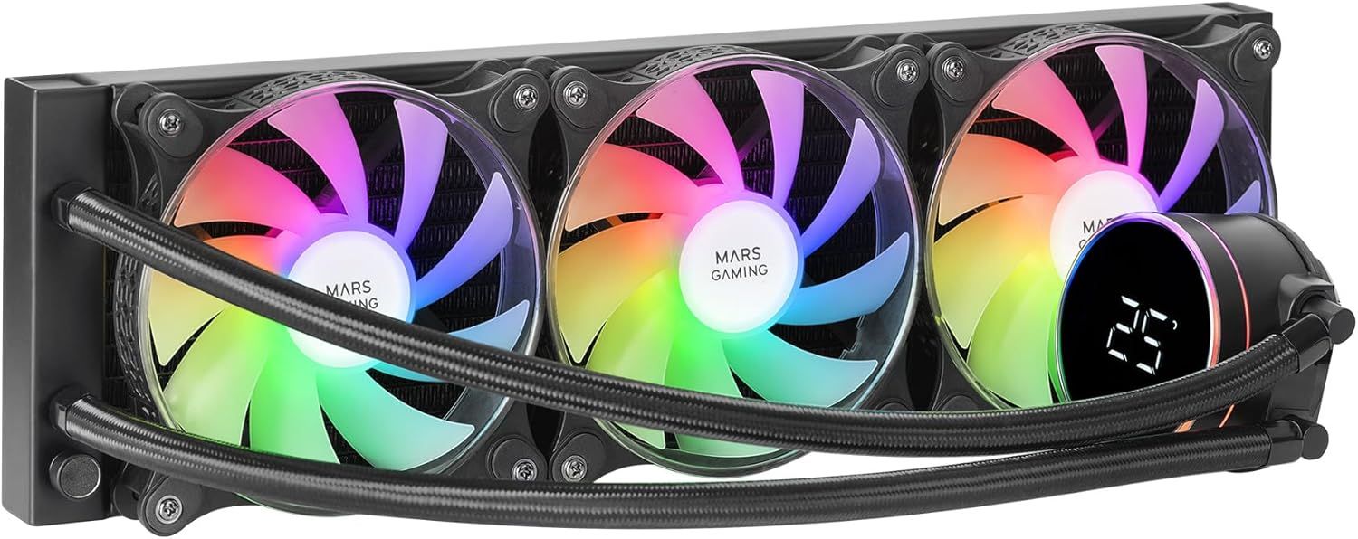 MLLCD360 - Refrigeracin Lquida CPU Mars Gaming FRGB 3x120mm Negra (MLLCD360)