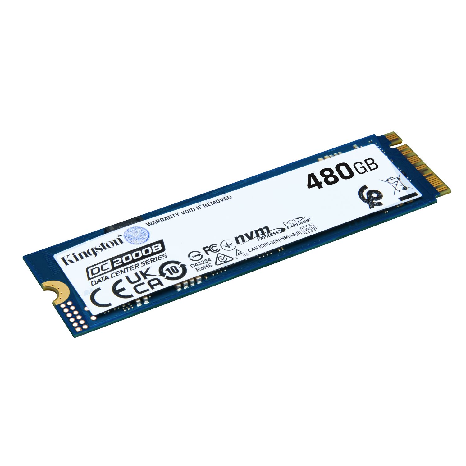 SEDC2000BM8/480G - Disco SSD Kingston DC2000B 480Gb M.2 2280 NVMe PCIe 4.0 3D TLC Lectura 7000 Mb/s Escritura 800 Mb/s Servidor (SEDC2000BM8/480G)
