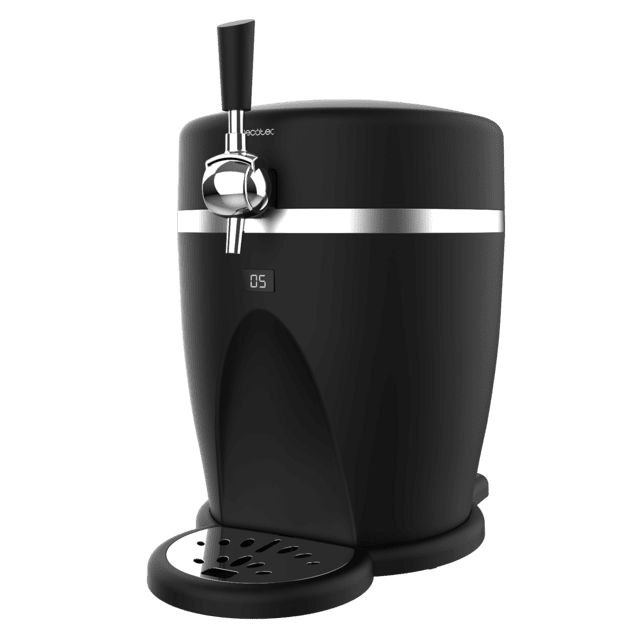 A01_EU01_100008 - Grifo Dispensador CECOTEC BeerFlow 5000, de cerveza, 60W que mantiene la temperatura de 3C a 6C, compatible con barriles universales presurizados de 5L, asa y bandeja recogegotas extrables, y pies antideslizantes para mayor estabilidad(A01_EU01_100008)