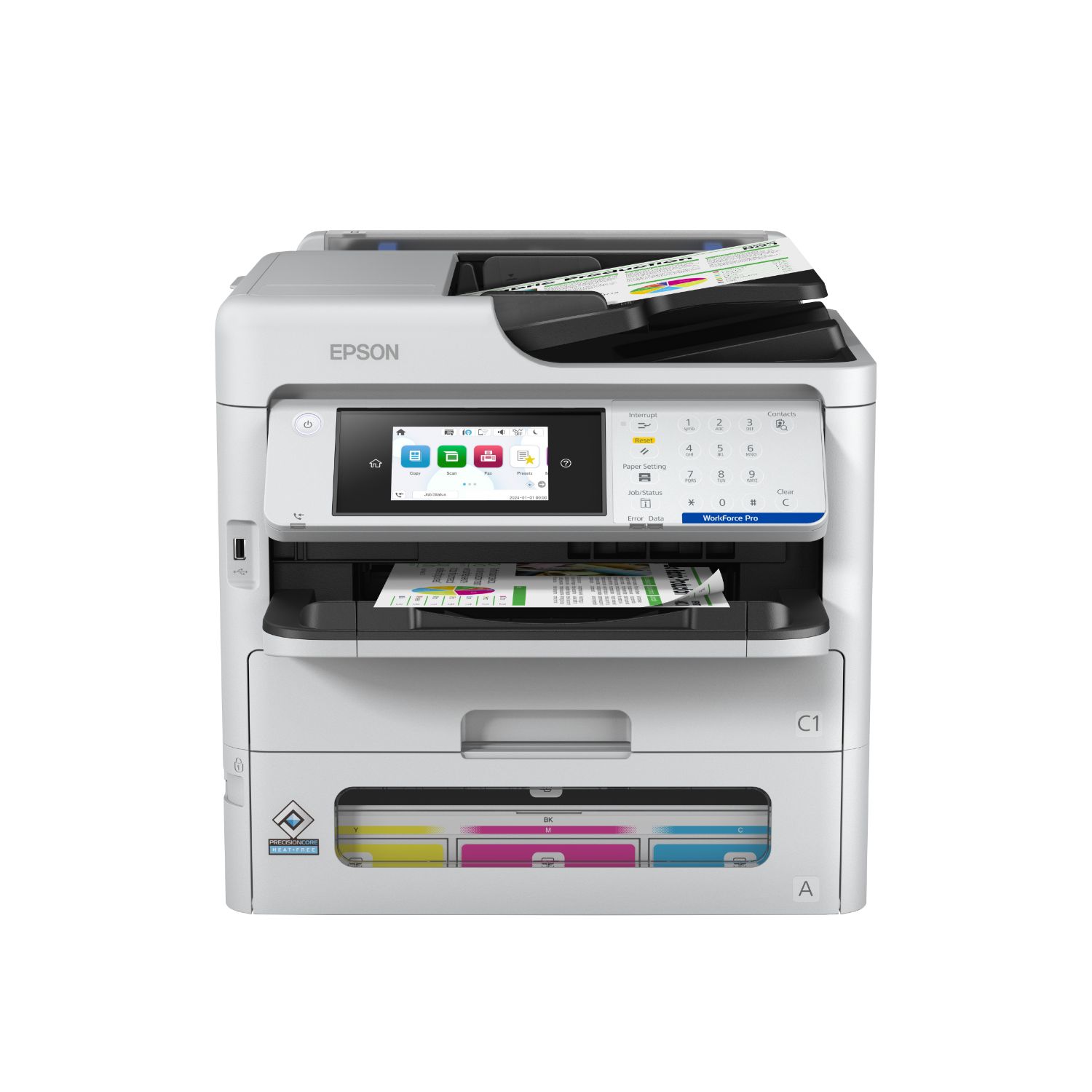 C11CK19401 - Multifuncin Epson WorkForce Pro EM-C800RDWF A4 Color USB 2.0 WiFi Ethernet GbE Impresin Mvil Fax Dplex Blanca (C11CK19401)