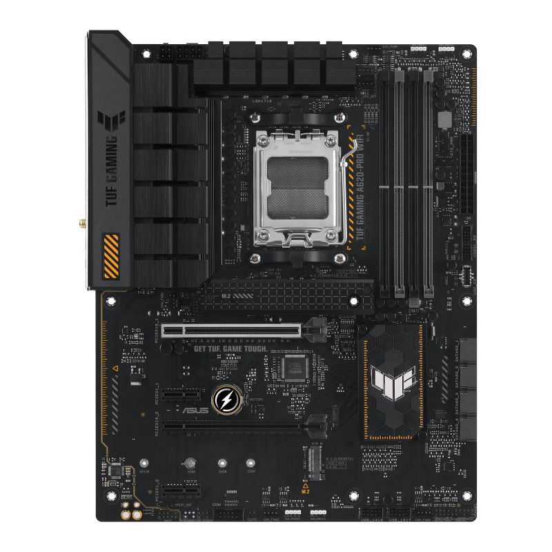 90MB1FR0-M0EAY0 - Placa base ASUS TUF GAMING A620-PRO WIFI: (AM5) 4DDR5 M.2 SATA3 PCIe USB 2.0 USB-A 3.1 USB-C 3.0 DP HDMI RJ45 7.1 mATX WiFi 6 Bluetooth 5.3 Ethernet 2.5GbE