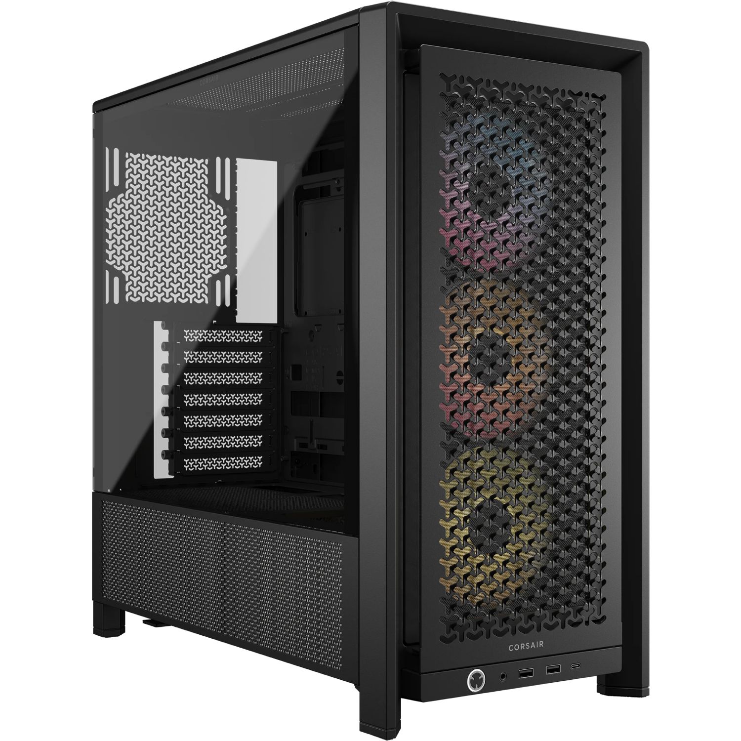 CC-9011296-WW - Caja Gaming Corsair Frame 4000D RS ARGB Ventana Lateral de Cristal Templado 2xUSB-A 3.0 1xUSB-C 3.1 ATX EATX mATX Mini-ITX Negra (CC-9011296-WW)