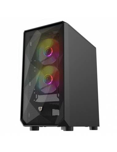 NF-CS-DYS-B - Caja Gaming Nfortec Ventana Lateral de Cristal Templado 2xUSB 2.0 1xUSB 3.0 mATX ITX Negra (NF-CS-DYS-B)