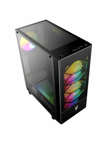 NF-CS-CAELUM-BLACK - Caja Gaming Nfortec Caelum Ventana Lateral de Cristal Templado 2xUSB 2.0 1xUSB 3.0 ATX mATX ITX Negra (NF-CS-CAELUM-BLACK)