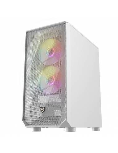 NF-CS-DYS-W - Caja Nfortec Dys Ventana Lateral de Cristal Templado RGB 2xUSB 2.0 1xUSB-A 3.0 mATX ITX Blanca (NF-CS-DYS-W)