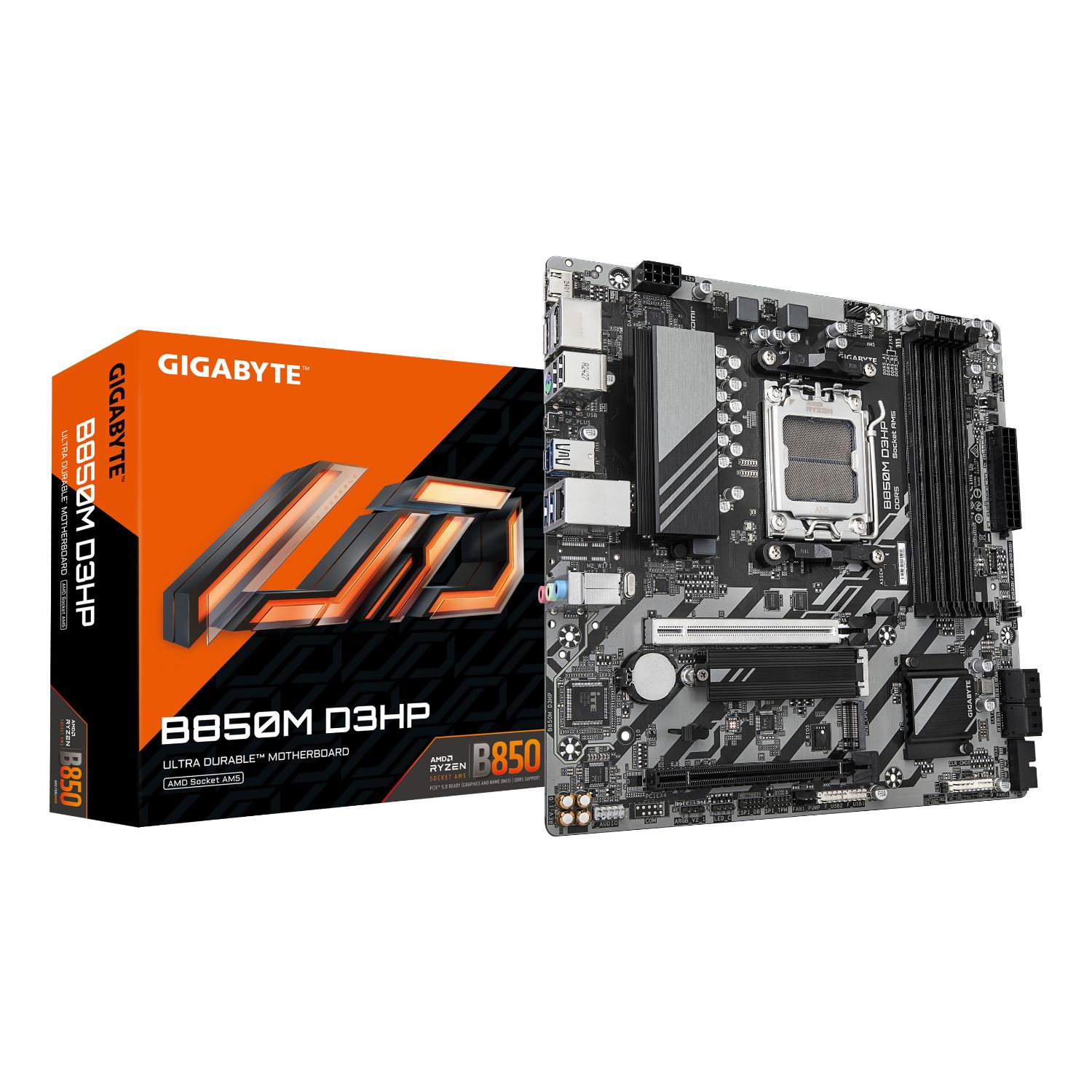 9MB85MHP-00-G10 - GIGABYTE B850M D3HP: (AM5) 4DDR5 SATA3 mATX