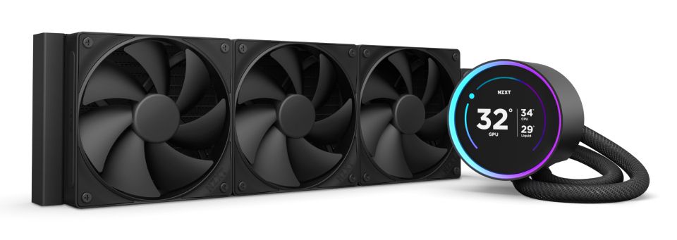 RL-KN36E-B2 - Refrigeracin Lquida CPU NZXT Kraken Elite 360 3x120mm con Pantalla IPS/LCD Negra (RL-KN36E-B2)