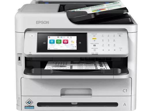 C11CK76401 - Impresora Multifuncin Epson WF-M5899DWF Pantalla A4 B/N ADF USB WiFi 5 Ethernet GbE Fax Dplex Negra/Blanca (C11CK76401)